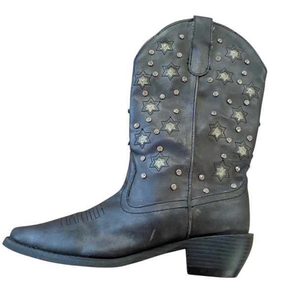 Roper Starlights Navy Studded Cowboy Boots Size 7 - Picture 4 of 13